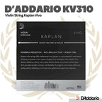 D'addario KV310-4/4L Kaplan Vivo Violin String Set, Light Tension - Senar Biola