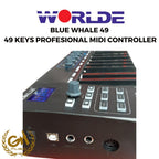 WORLDE BLUE WHALE 49 - 49 KEY PROFESIONAL MIDI CONTROLLER