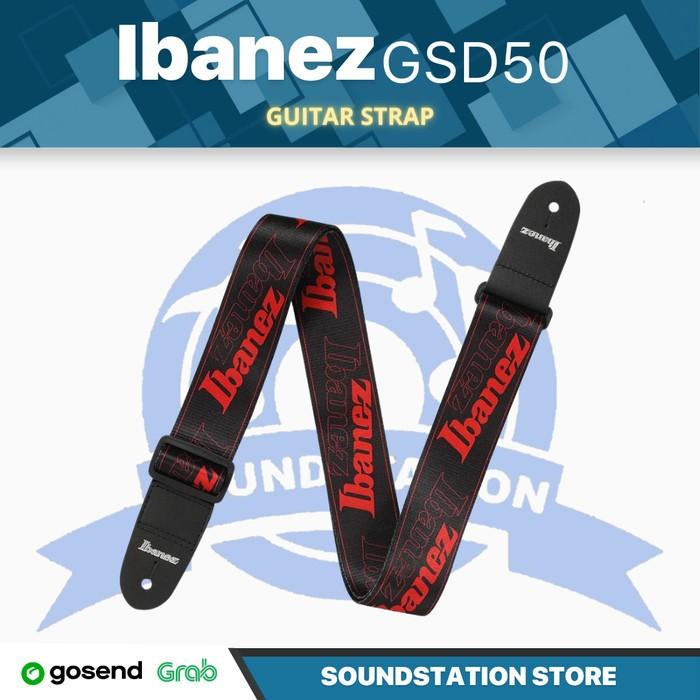 Ibanez Logo GSD50 Guitar Strap - Strep Gitar