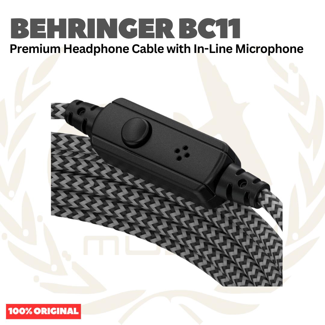Behringer BC11 Premium Headphone Cable with in-Line Microphone - Kabel Jack Headphone TRS to TRRS