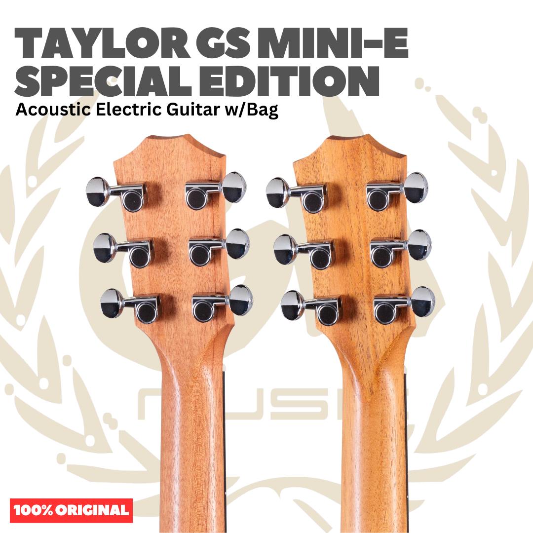 Taylor GS Mini-E Special Edition Acoustic Guitar w/Bag, - Gitar Akustik Elektrik Original Asli
