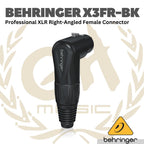 Behringer X3FR Professional XLR Right-Angled Female Connector - Jack XLR Female Angled 3 Pin X3-FR