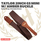 Taylor 2Inch GS Mini Guitar Strap w/Amber Buckle - Strap Gitar