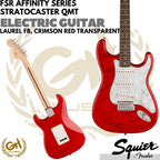 Squier FSR Affinity Series Stratocaster QMT Electric Guitar, Laurel FB - Gitar Listrik Elektrik