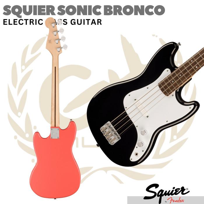 SQUIER SONIC BRONCO Electric Bass Guitar | Bass Listrik Elektrik - BLACK