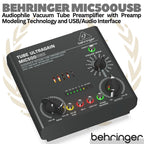 BEHRINGER TUBE ULTRAGAIN MIC500USB Preamp Audio interface | Soundcard