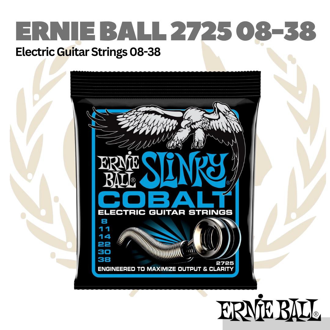 Ernie Ball 2725 Extra Slinky Cobalt Electric Guitar Strings, 8-38