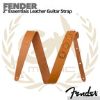 Fender 2inch Essentials Leather Guitar Strap - Strep Kulit Gitar Bass