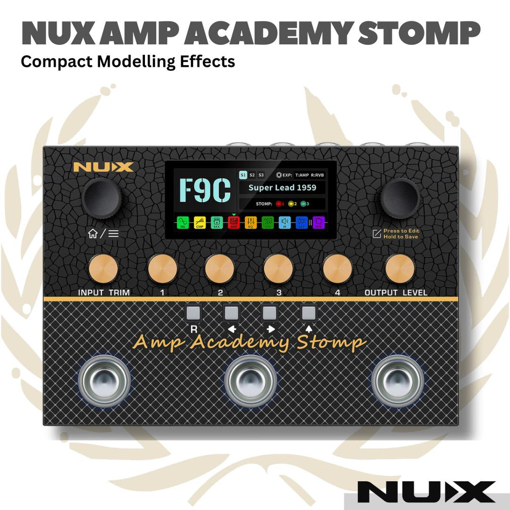NUX AMP ACADEMY STOMP COMPACT MODELLING EFFECTS - EFEK FOOTSWITCH