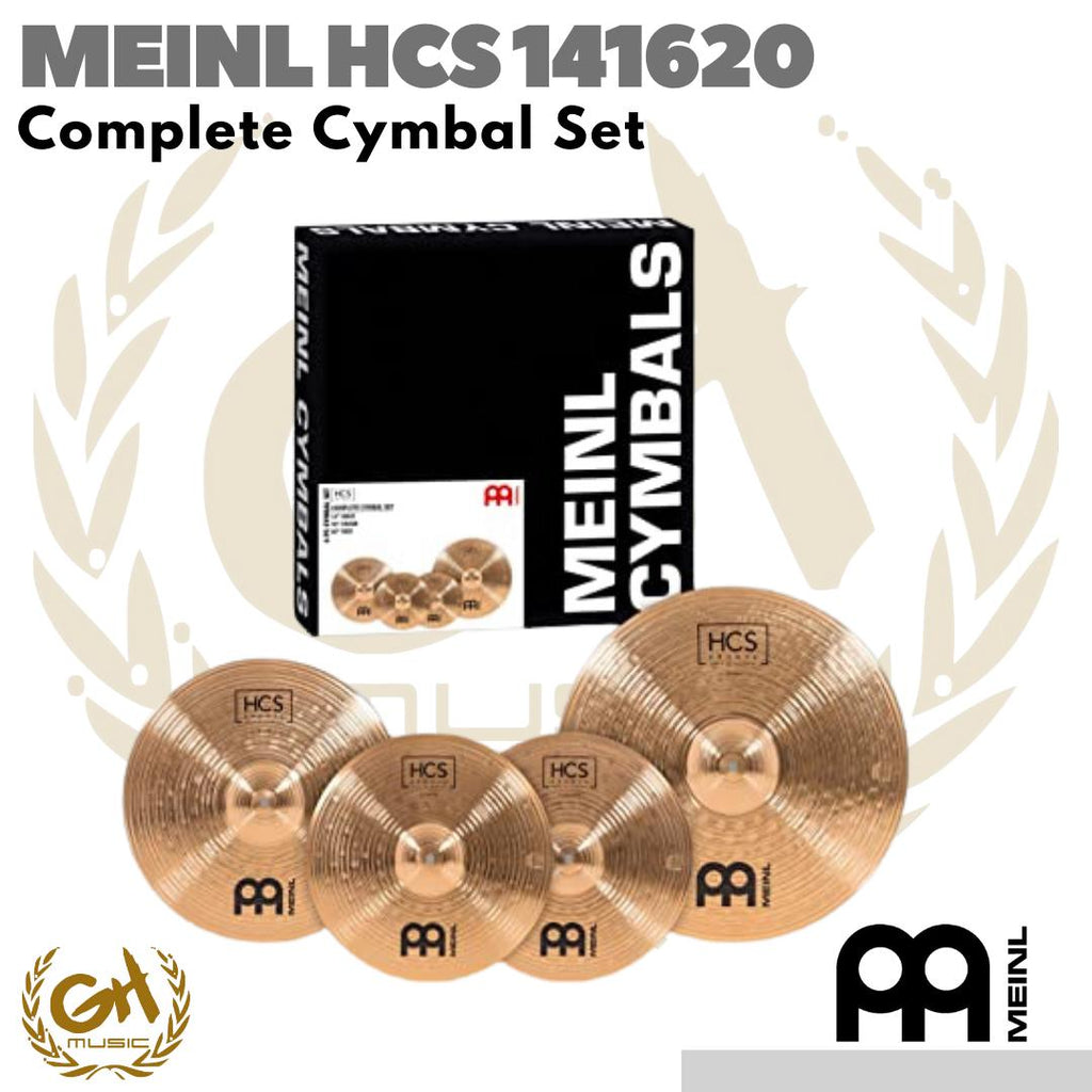 Meinl HCS141620 Complete Cymbal Set Hi hat 14", Crash 16", Ride 20"