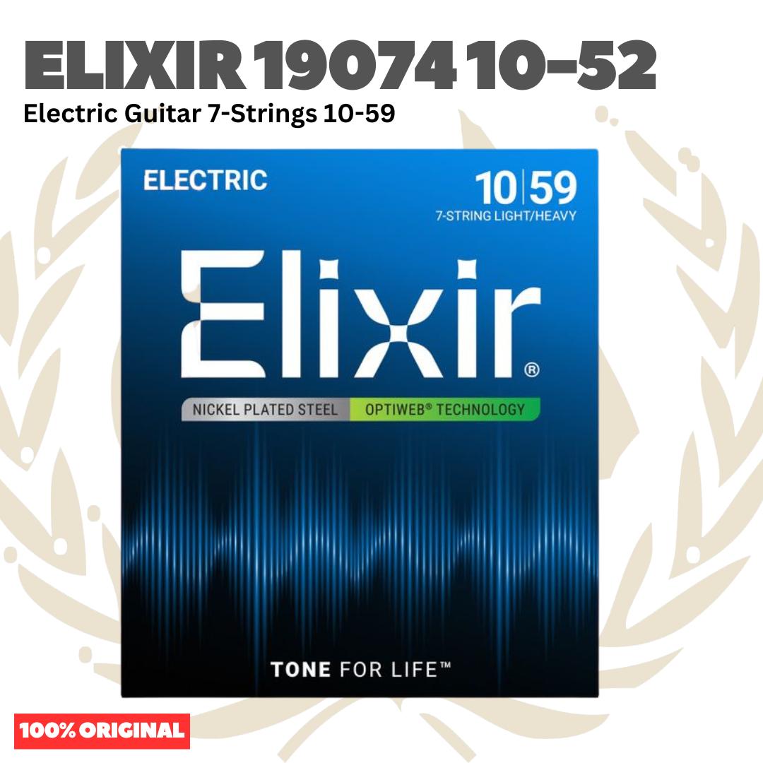 ELIXIR 19074 Optiweb 7-String Electric Guitar Strings, 10-59
