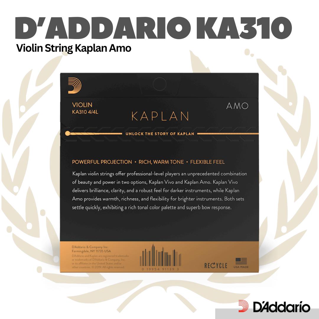 D'addario Model KA310- Ukuran 4/4 Kaplan Amo Violin String Set - Senar Biola
