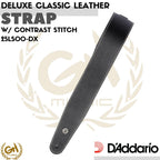 D'ADDARIO DELUXE LEATHER W/ CONTRAST STITCH - STRAP GITAR