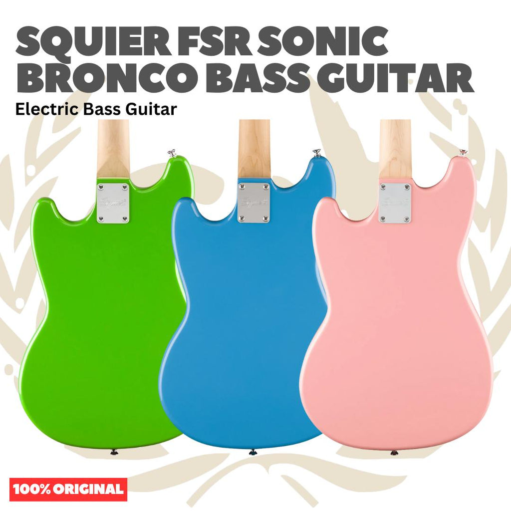 Squier FSR Sonic Bronco Bass Guitar - Bass Listrik Gitar Bass Elektrik Short Scale Original Asli