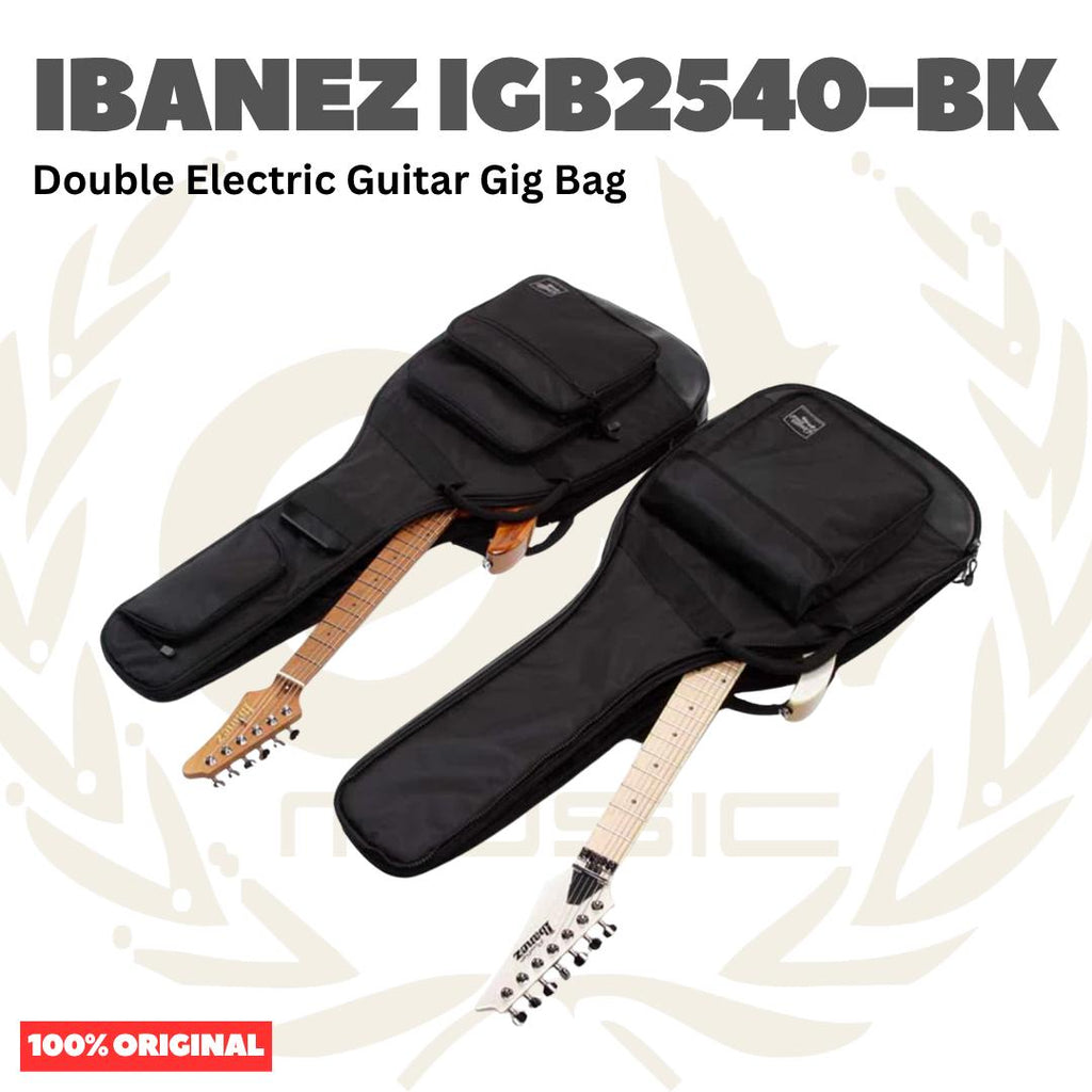 Ibanez IGB2540-BK Double Electric Guitar Gig Bag - Tas Gitar Listrik Elektrik Dobel Gigbag IGB2540