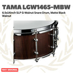 TAMA LGW1465-MBW 6.5x14inch SLP G-Walnut Snare Drum, Matte Black Walnut - Senar Drum