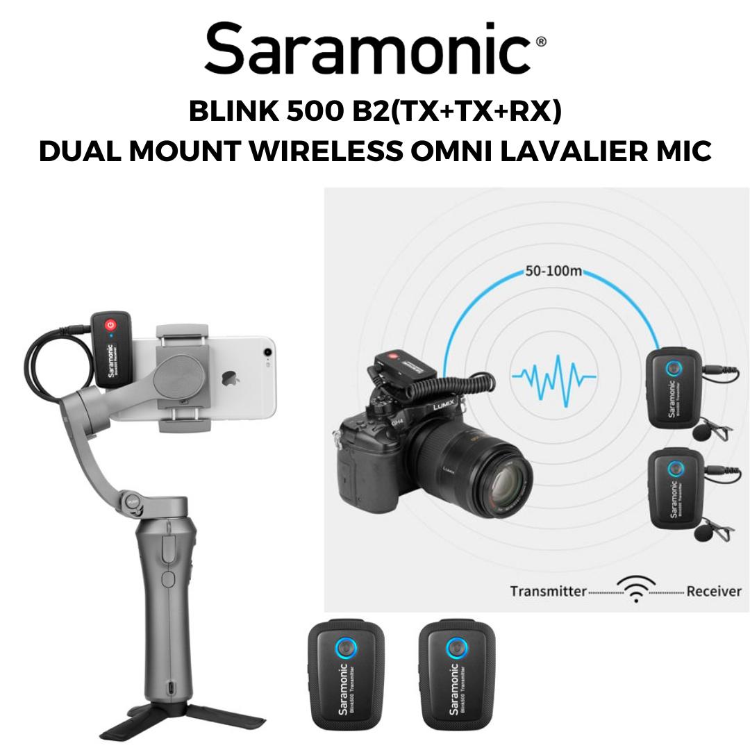 Saramonic Blink 500 B2 TX+TX+RX DUAL MOUNT WIRELESS OMNI LAVALIER MIC