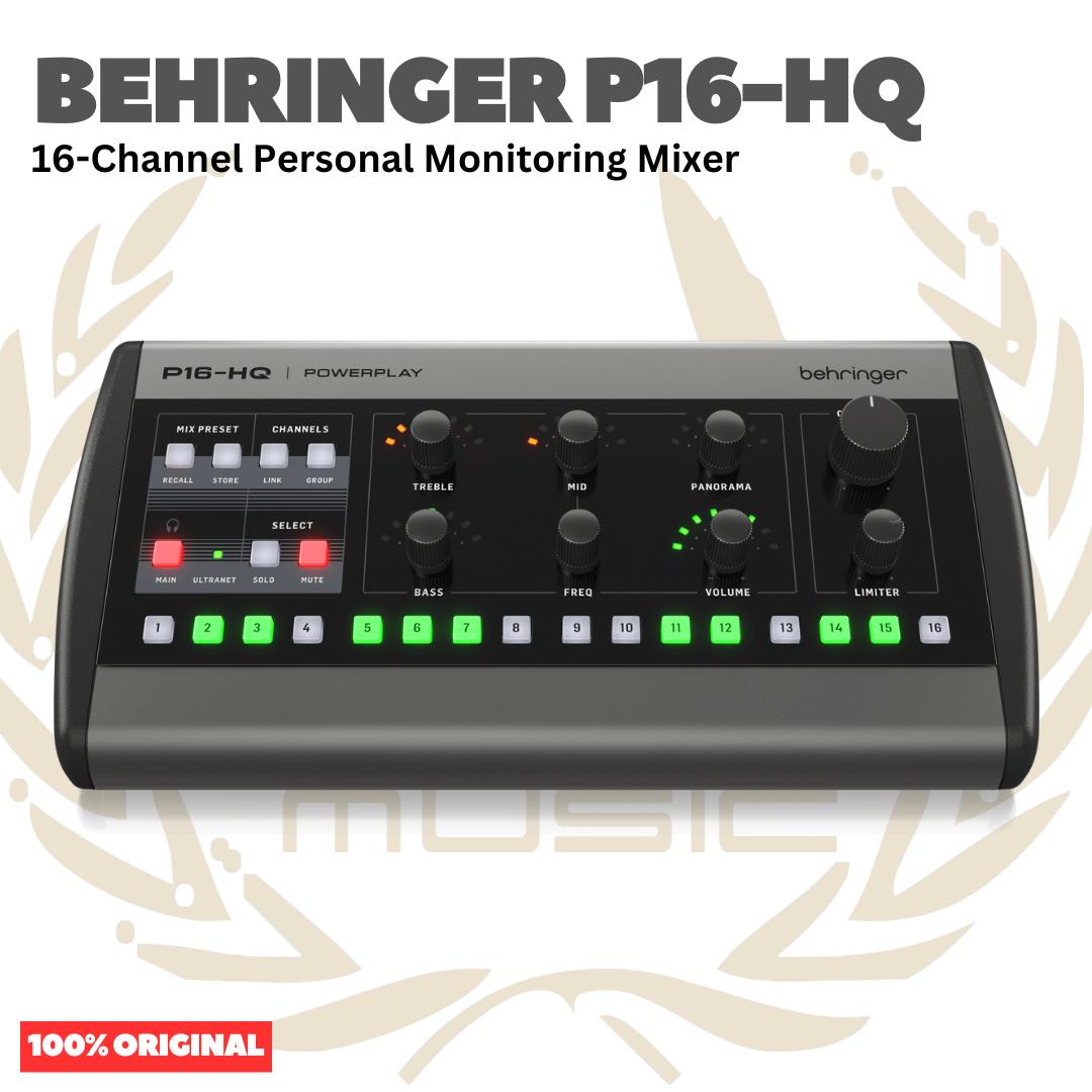 Behringer P16-HQ 16-Channel Personal Monitoring Mixer - P16HQ Mixer