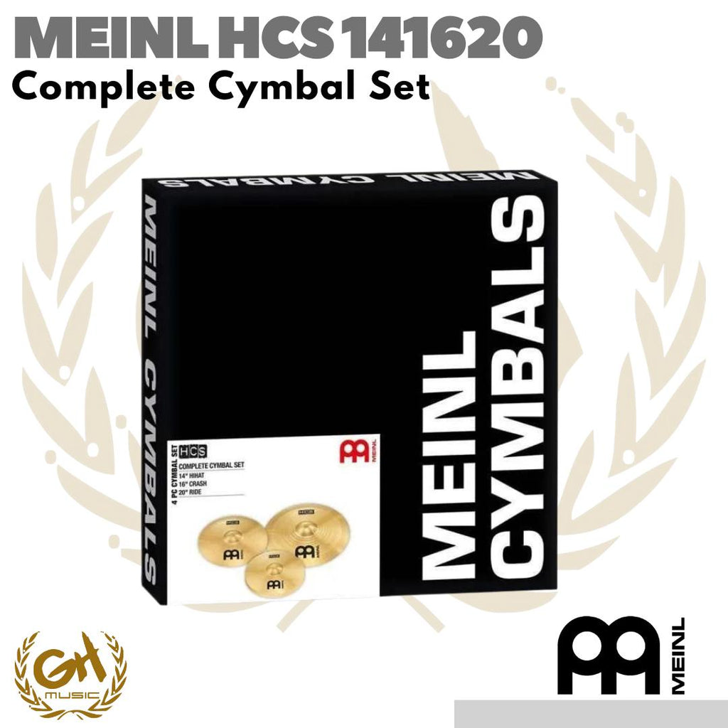Meinl HCS141620 Complete Cymbal Set Hi hat 14", Crash 16", Ride 20"
