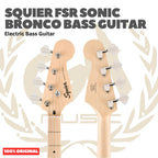 Squier FSR Sonic Bronco Bass Guitar - Bass Listrik Gitar Bass Elektrik Short Scale Original Asli