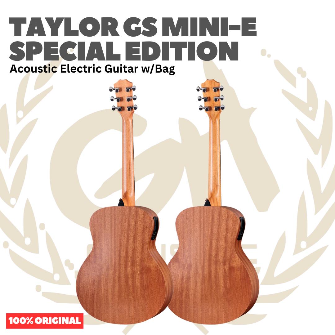 Taylor GS Mini-E Special Edition Acoustic Guitar w/Bag, - Gitar Akustik Elektrik Original Asli