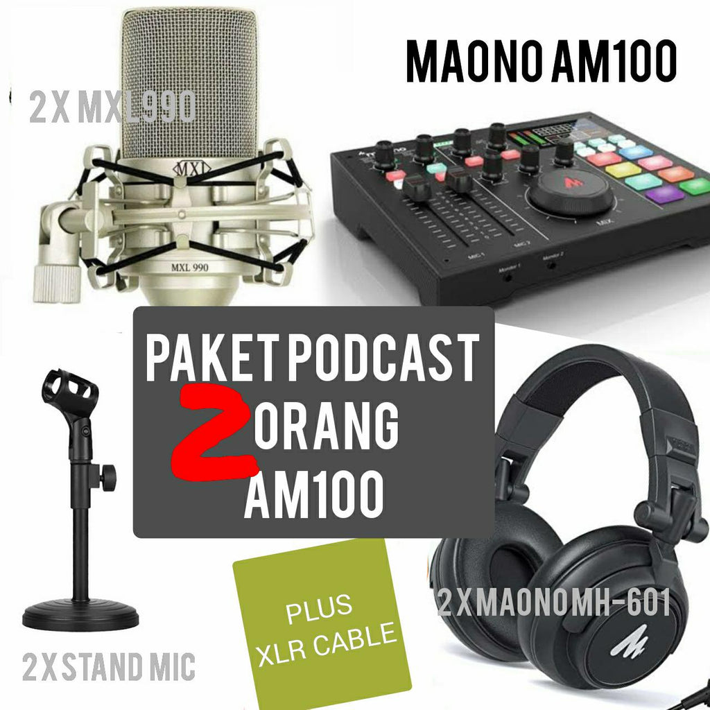 PAKET PODCAST 2 MAONOCASTER AM100 PLUS MIC