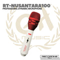 Recording Tech NUSANTARA-100 Professional Dynamic Vocal Microphone | RT-Nusantara100 Mic Merah Putih Vokal Dinamic