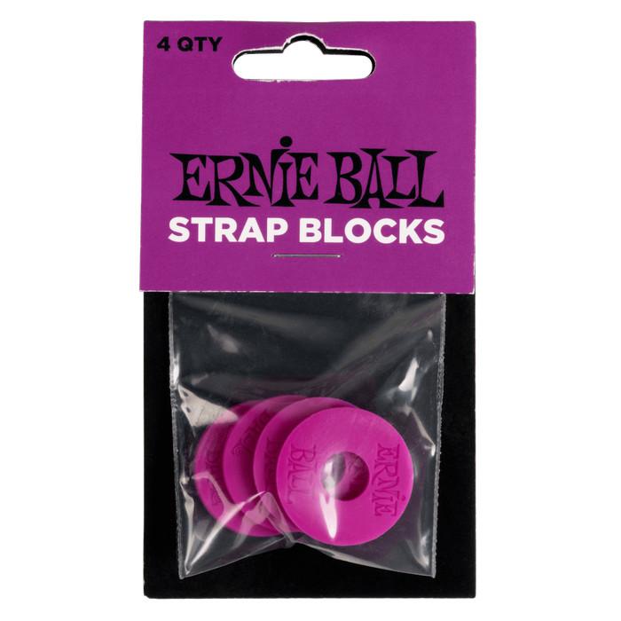 ERNIE BALL RUBBER STRAP BLOCKS 4 Packs | Pelindung Strap Gitar Bass