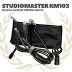 KM103 Dynamic Cardioid USB Microphone - KM 103 Mik Dinamik USB Karaoke Studiomaster Mic KM-103 Original