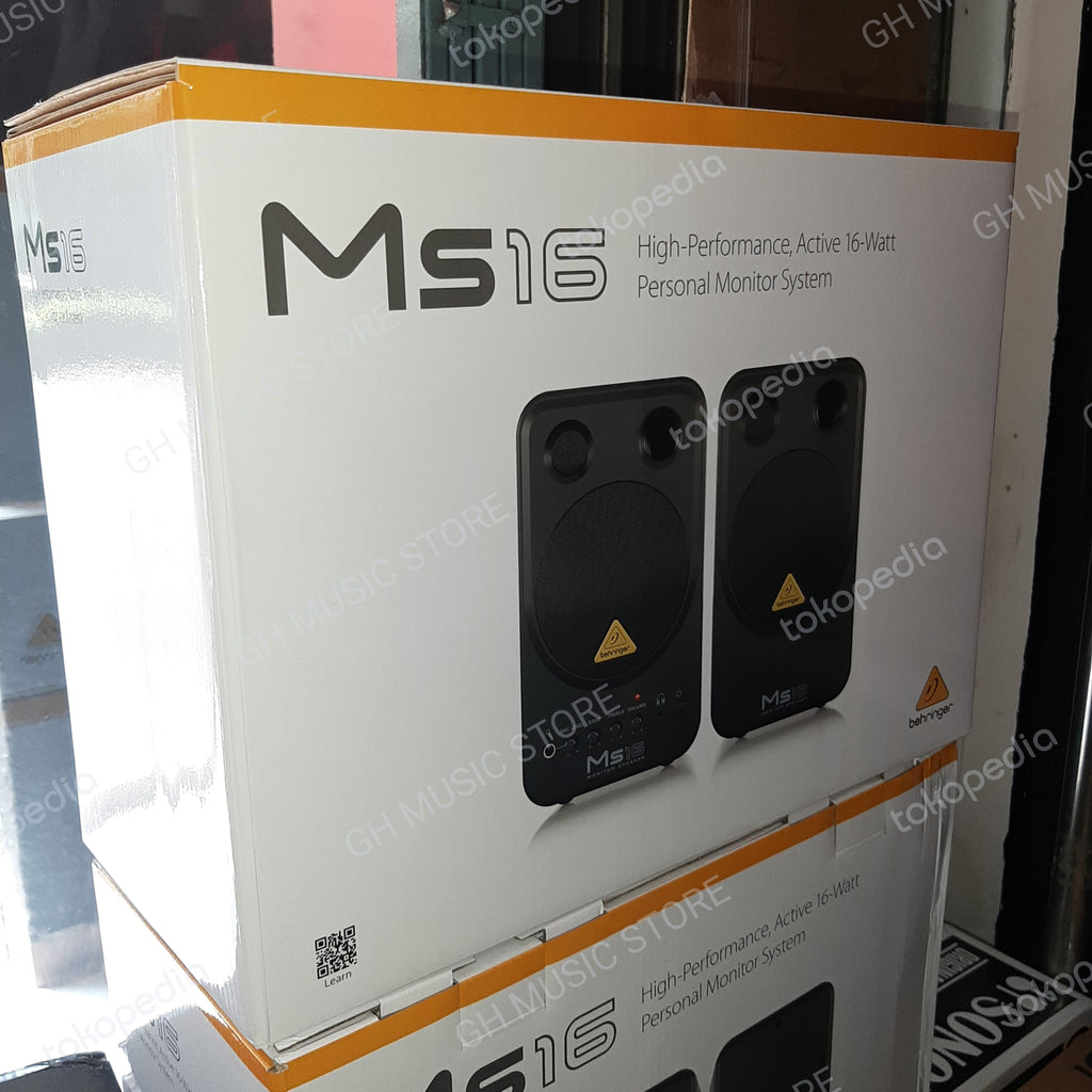 BEHRINGER MS16 Active 16W Personal Studio Speaker Monitor System