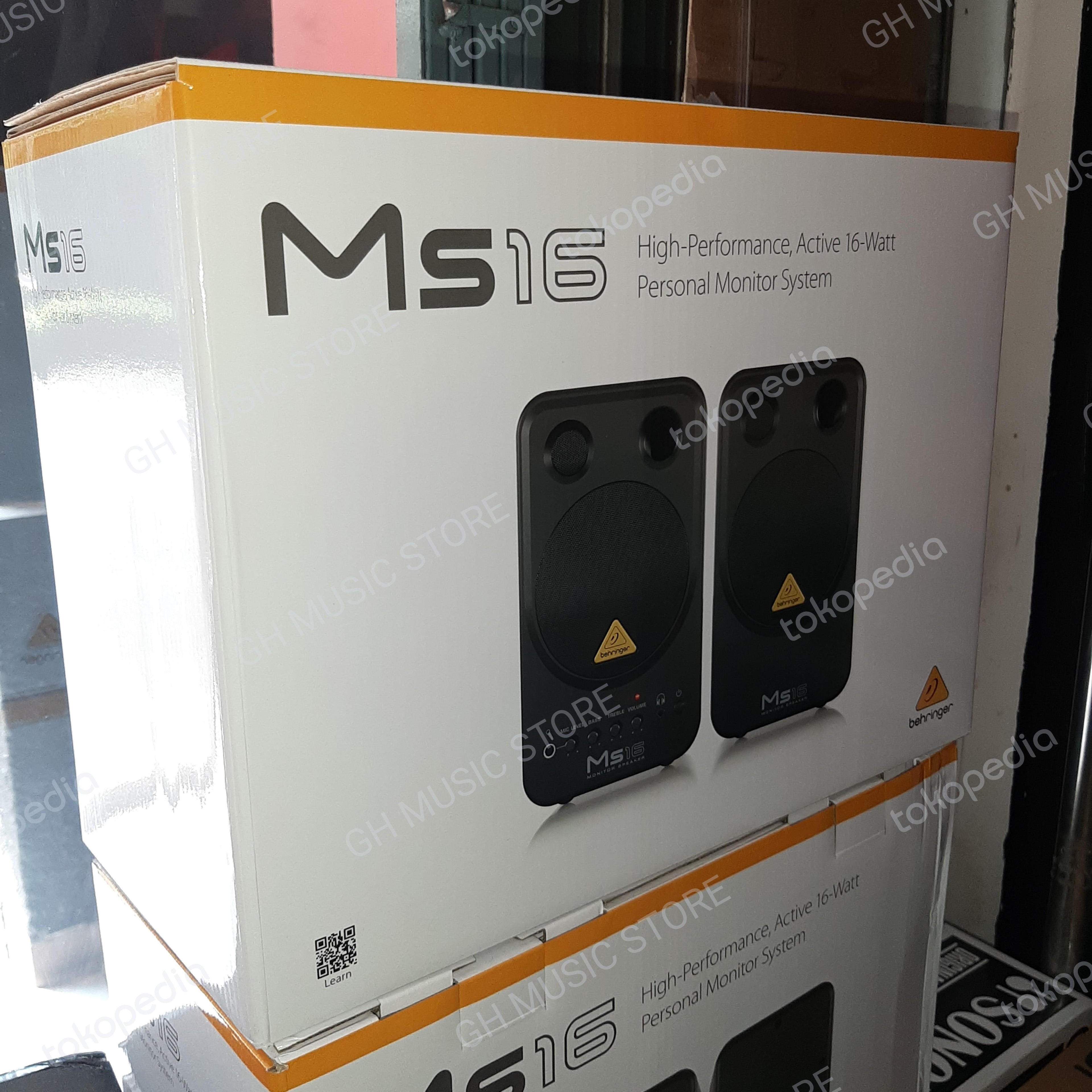 BEHRINGER MS16 Active 16W Personal Studio Speaker Monitor System
