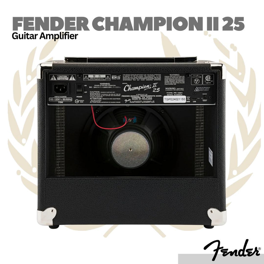 Fender Champion II 25 Guitar Combo Amplifier - Ampli Gitar Elektrik