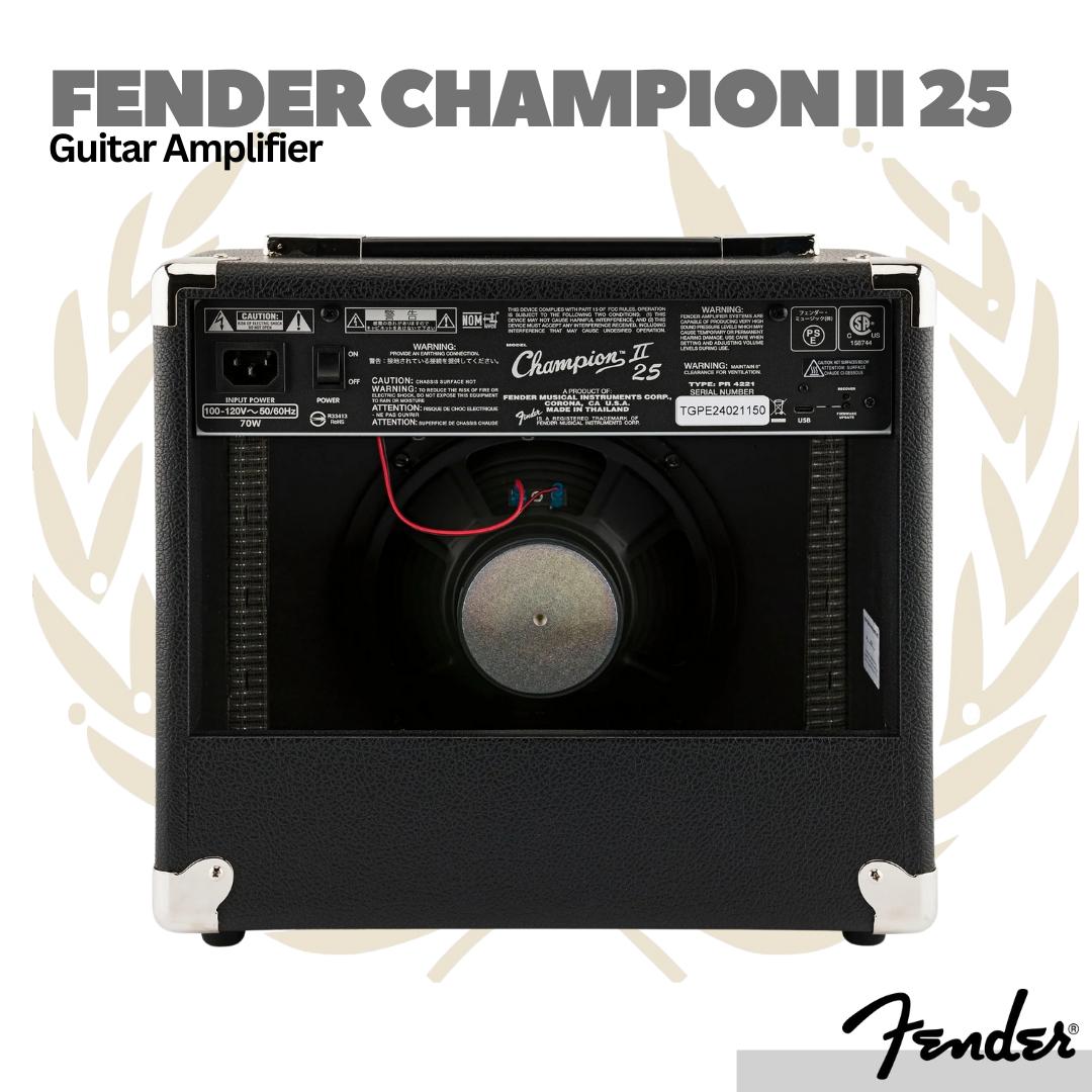 Fender Champion II 25 Guitar Combo Amplifier - Ampli Gitar Elektrik