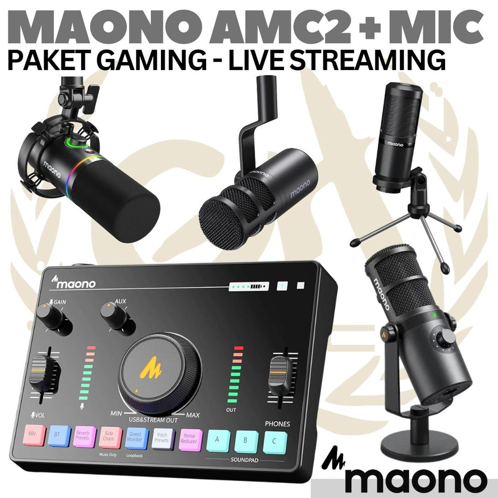 PAKET MAONO AMC2 NEO + Microphone | Gaming Live Streaming Soundcard