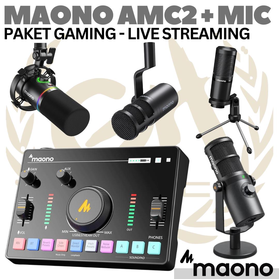 PAKET MAONO AMC2 NEO + Microphone | Gaming Live Streaming Soundcard