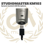 KM103 Dynamic Cardioid USB Microphone - KM 103 Mik Dinamik USB Karaoke Studiomaster Mic KM-103 Original