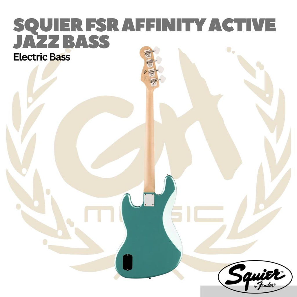 Squier Affinity Series Active Jazz Bass Guitar, Laurel FB - Bass Elektrik