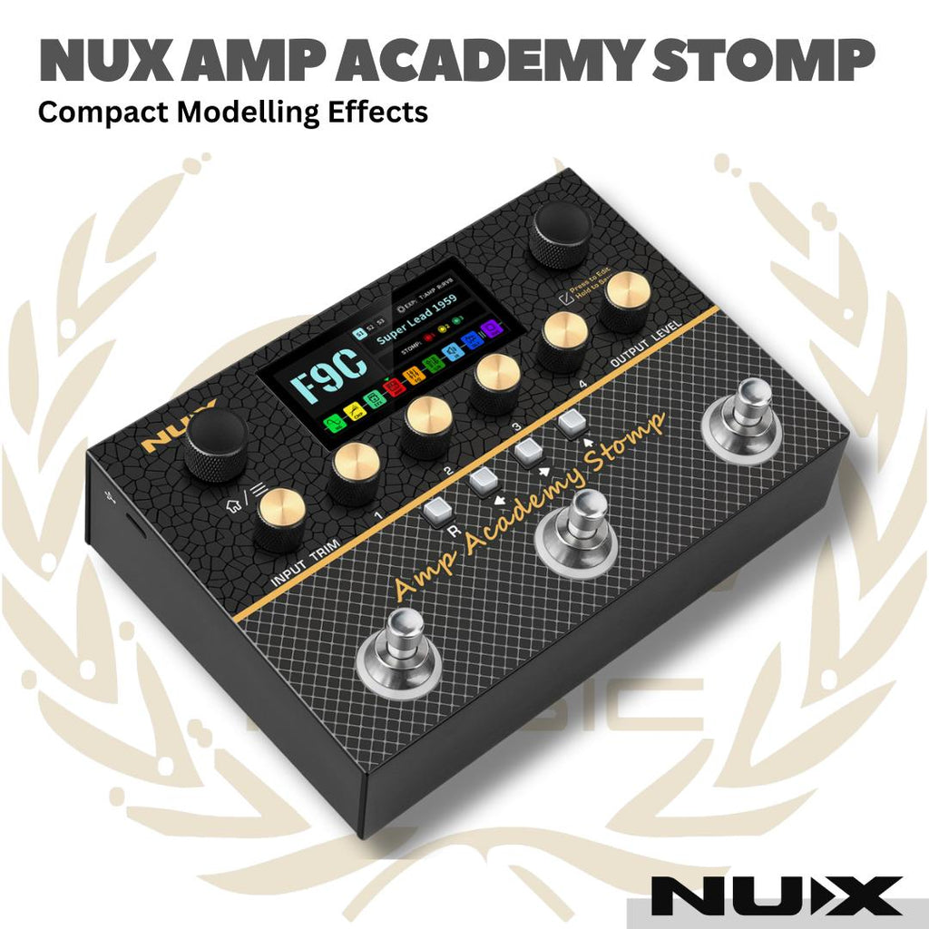 NUX AMP ACADEMY STOMP COMPACT MODELLING EFFECTS - EFEK FOOTSWITCH