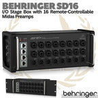 BEHRINGER SD16 Stage Box w/ 16 MIDAS Preamp 8 Outputs | AES50 ULTRANET