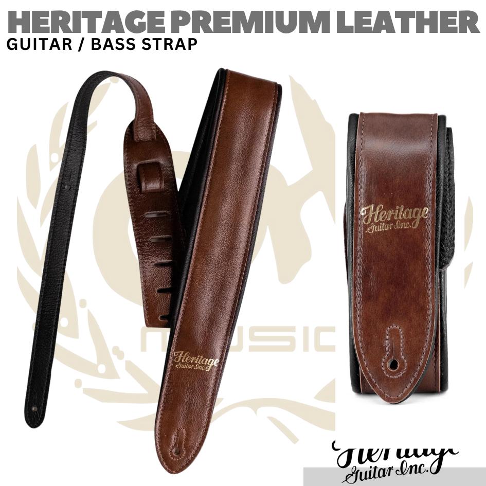 HERITAGE PREMIUM LEATHER Guitar / Bass Straps | Strap Gitar Kulit