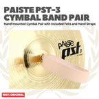 Paiste PST-3 Cymbal Band Pair Hand-mounted Cymbal Pair with Included Felts and Hand Straps - Simbal Drum