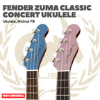 Fender Zuma Classic Concert Ukulele, Walnut FB, - Ukulele 4-Senar Original Asli