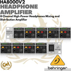BEHRINGER HA8000 8 Channel High-Power Headphone Amplifier