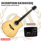 Scorpion SA180C Series Acoustic Guitar - SA 180 C Gitar Akustik Original Asli