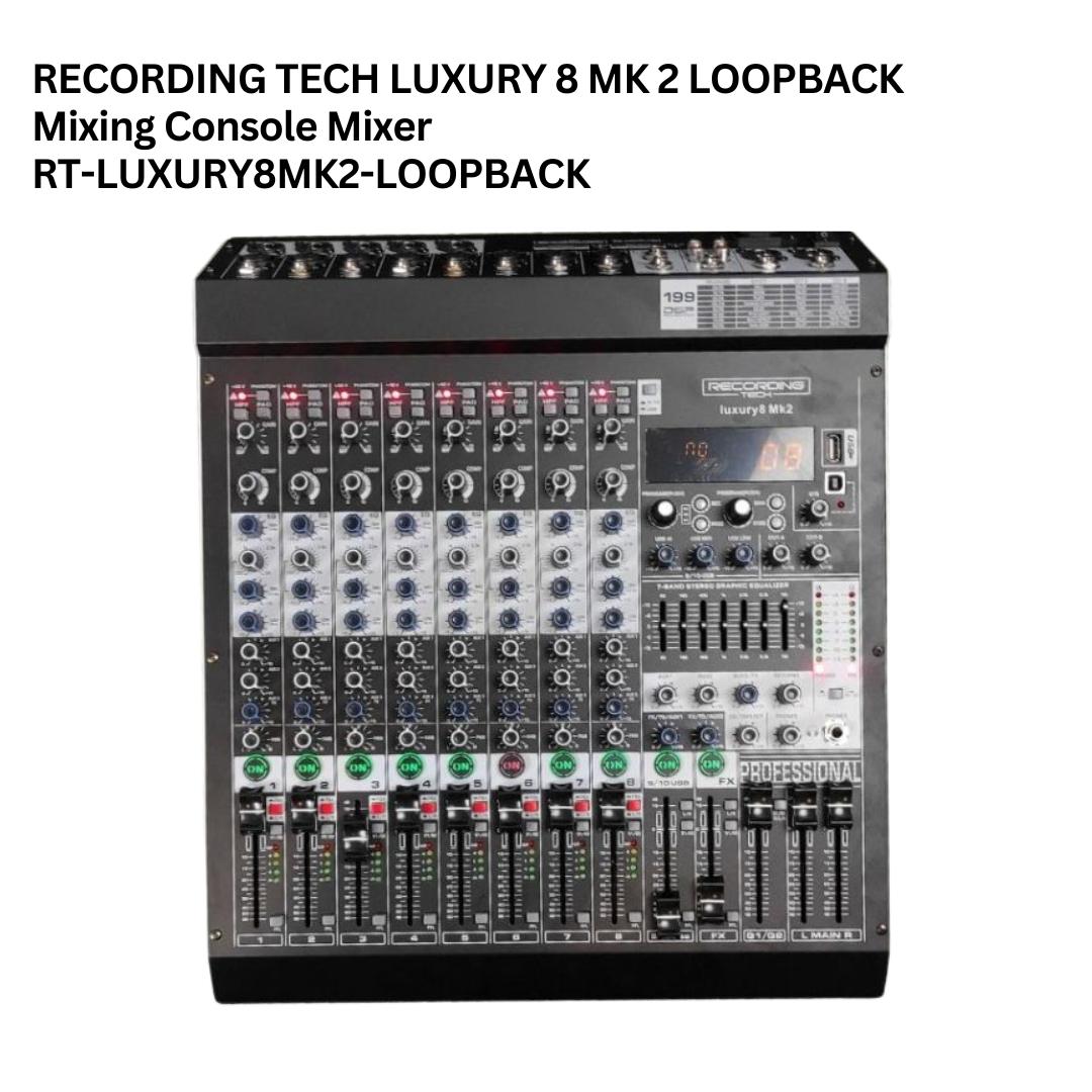 RECORDING TECH LUXURY MK2 NEW WITH LOOPBACK AND 192K PREAMP MIXING CONSOLE | 4 8 12 Audio Mixer Channel