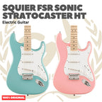 SQUIER FSR Sonic Stratocaster HT Electric Guitar - Gitar Listrik Elektrik Hardtail non Tremolo Original Asli