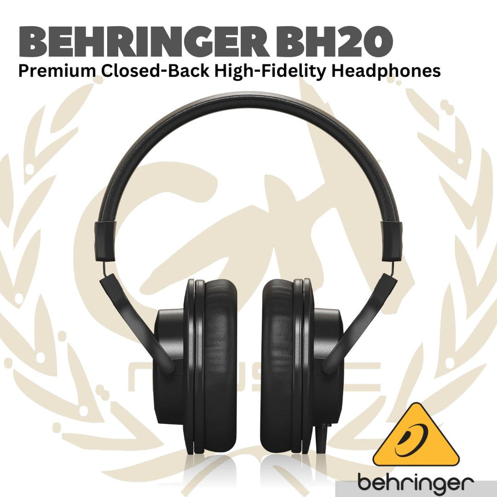 Behringer BH20 Premium Closed-Back High-Fidelity Headphones - Head phone BH-20 Asli