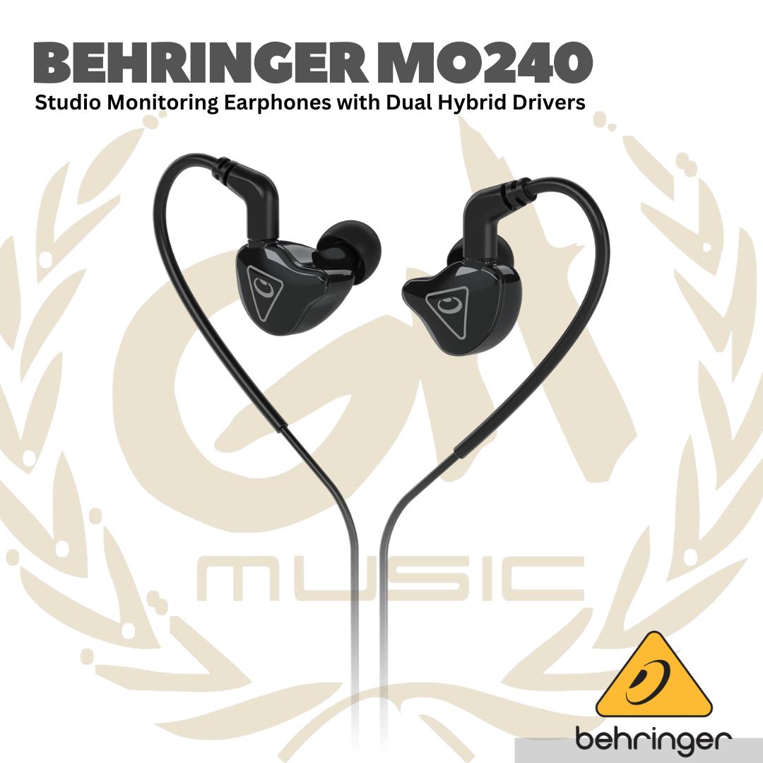 Behringer MO240 Studio Monitoring Earphones with Dual Hybrid Drivers