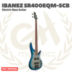 Ibanez SR400EQM-SCB 4-String Electric Bass Guitar, Stained Cosmic Blue Starburst - Bass Listrik Elektrik