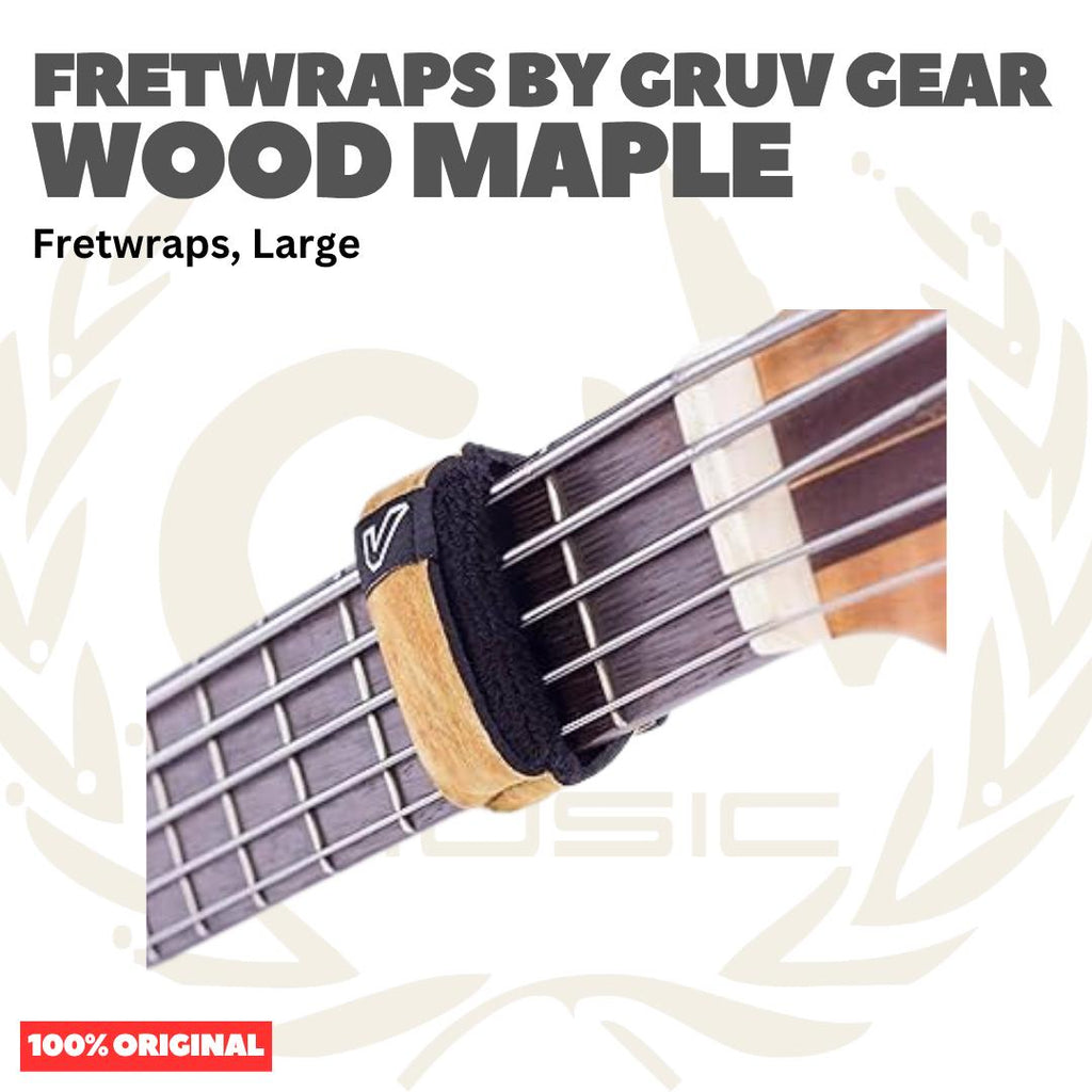 FretWraps by Gruv Gear 1PK-LIT-LG - String Muters, Wood Maple, Large